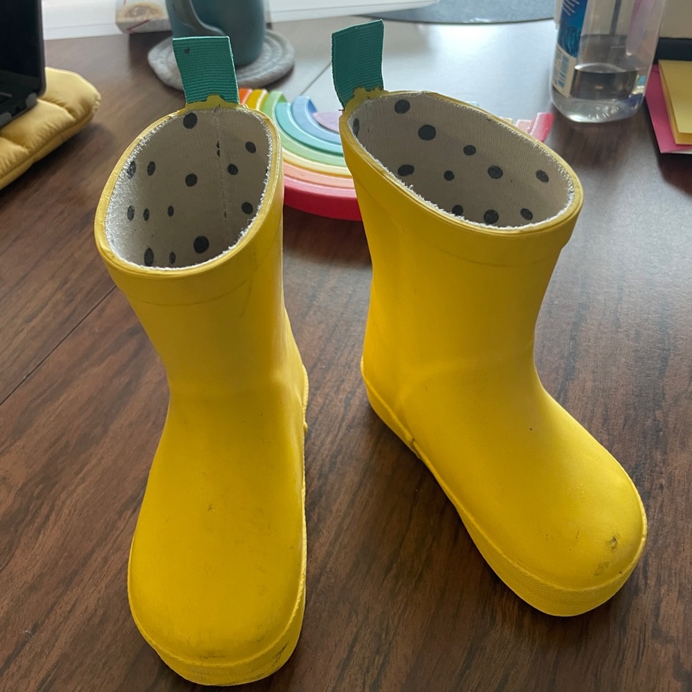 Yellow Kids Rain Boots
